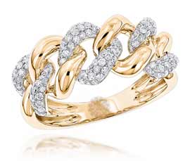 Vogue Crafts and Designs Pvt. Ltd. manufactures Gold Link Ring at wholesale price.